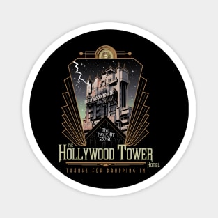 Twilight Zone Tower of Terror Hollywood Tower Hotel (Front Side) Shirt Design Magnet